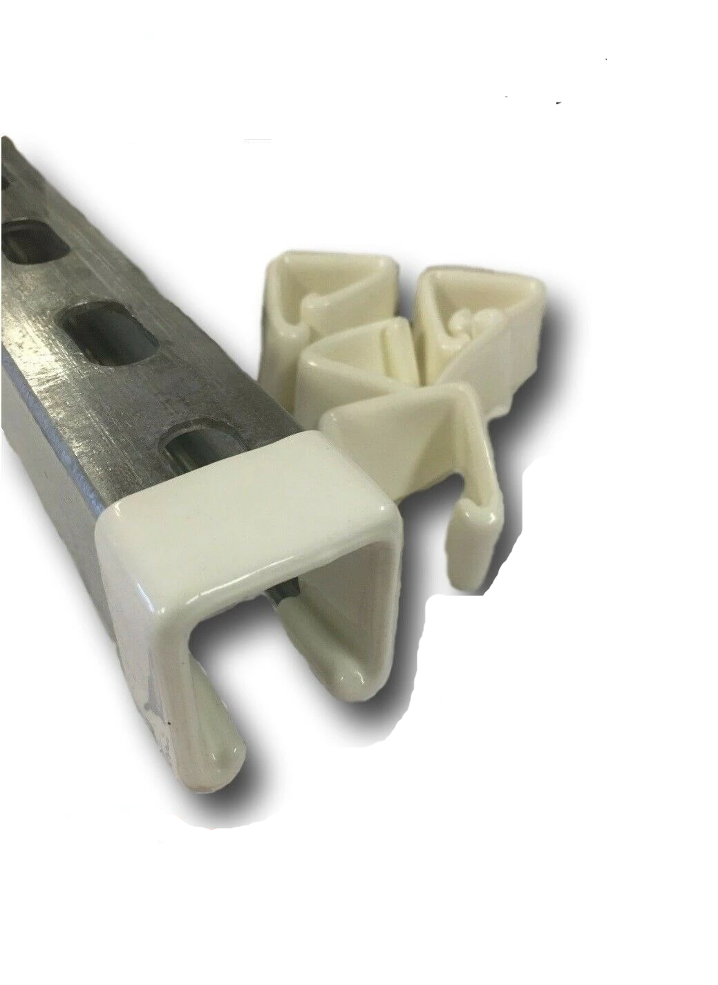 (#4884W) Plastic White Open End Caps 4 Unistrut Channel 1 5/8'' X 1 5/8'' 10/BOX