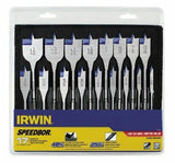 Irwin 17 Piece SPEEDBOR Pro Spade Bit Set Blue Groove Tech Storage Case!