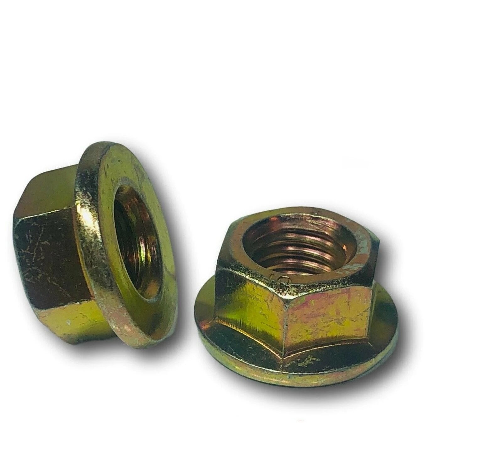 M6-1.0 Metric Hex Flange Nuts Class 10 (Grade 8) Zinc Yellow