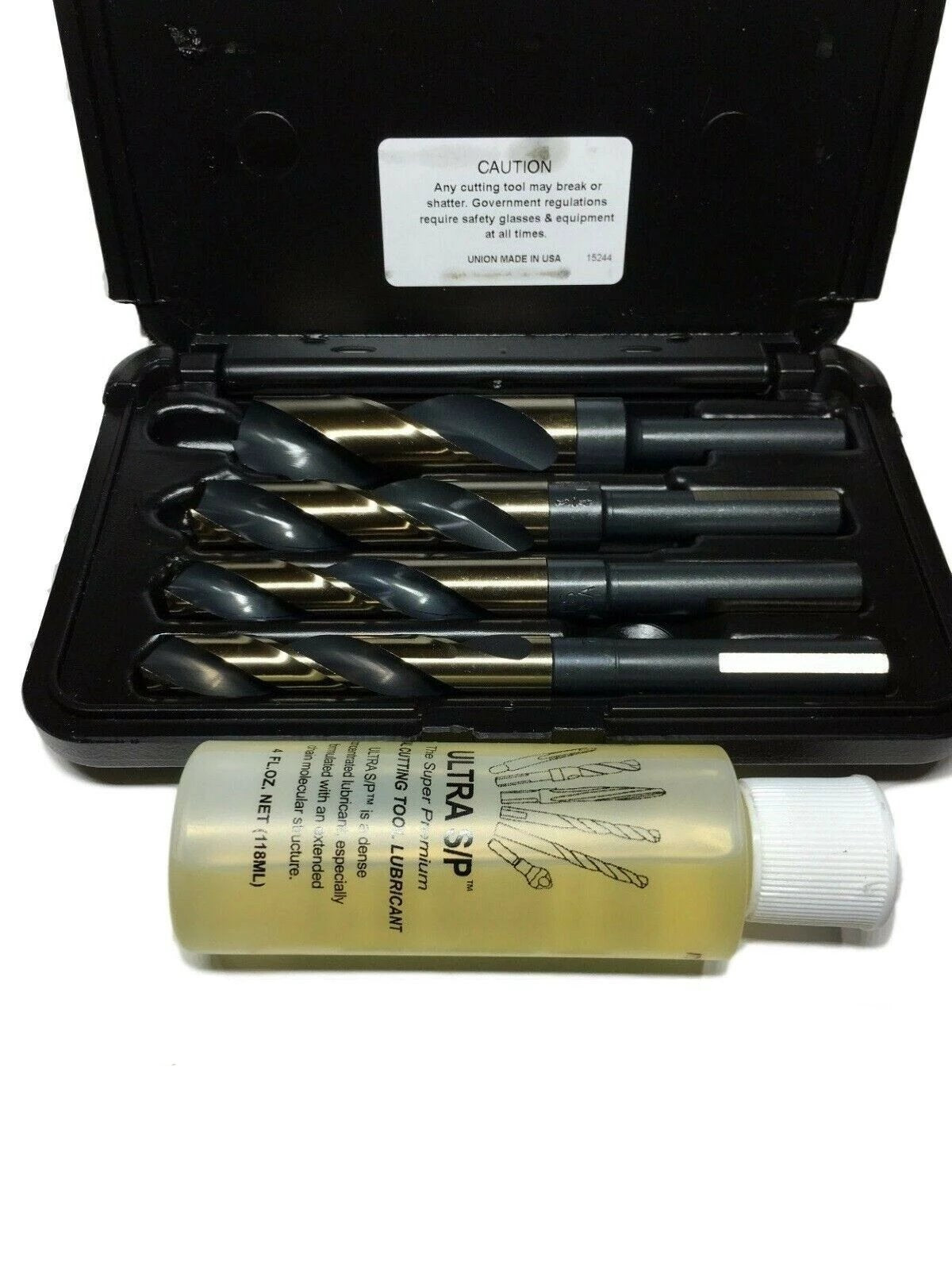 Norseman 4PC Super Premium Drill Bit Set 9/16, 5/8, 3/4, 1" #12250 W/CUTTING OIL