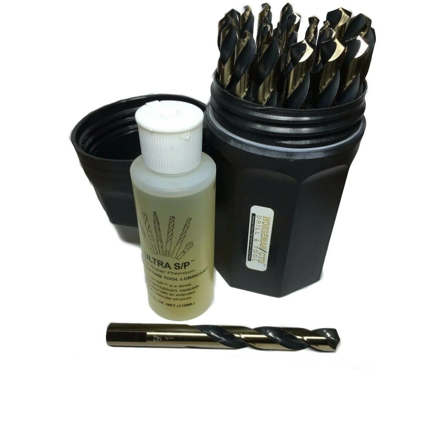 Norseman 29pc Super Premium Drill Bit Set W/ FLATS 66820 USA MADE W/ CUTTING OIL