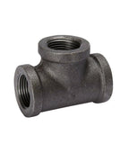3/8" BLACK MALLEABLE IRON PIPE THREADED TEE FITTINGS PLUMBING