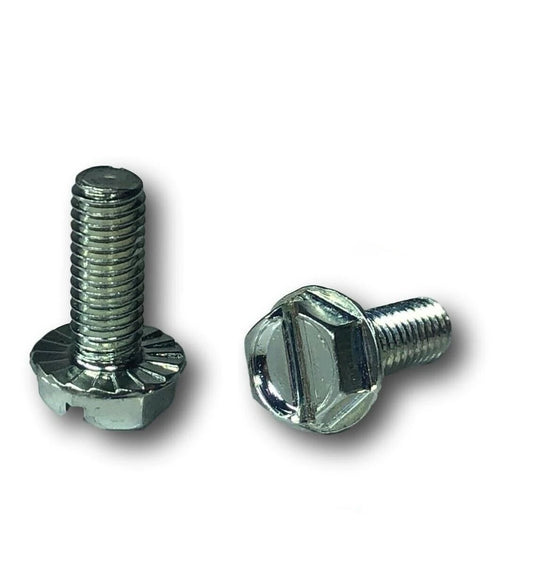 #10-32 X 1/2" Hex Serrated Flange Washer Head Machine Screw Zinc