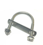 5/16"-18 X 2" X 3" Stainless Steel Solar UBOLT U-Bolts W/ Plates for 1-1/2" Pipe