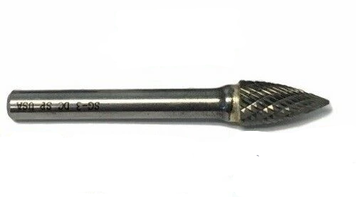 SG-3 Norseman Premium Carbide Burr Pointed Tree Shape Double Cut USA (18769)