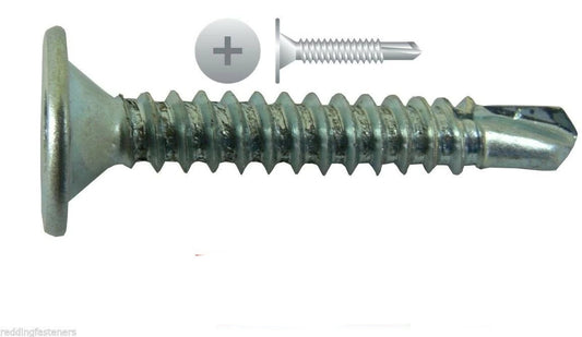 INTERCORP W104 #10-24 x 1" Self Drilling Screw Wafer Head Zinc - 5,000 BOX