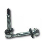 INTERCORP #12 x 1 1/4" (5/16" Dr) Hex Rubber Neoprene Washer Head Self Drilling Screws Roofing Siding Zinc Plated