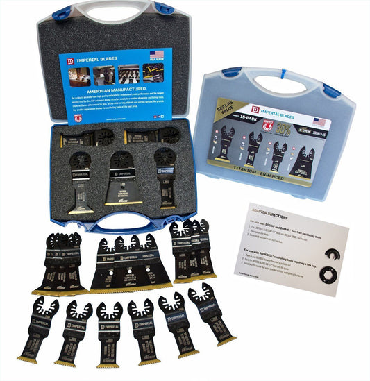 Imperial Blades IBOATV-15 Titanium Blade Pack Fits DEWALT DCS355B Oscillating