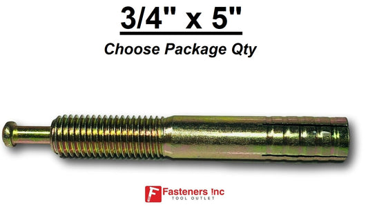3/4" x 5" Strike Pin Nailon Concrete Wedge Anchor Yellow Zinc