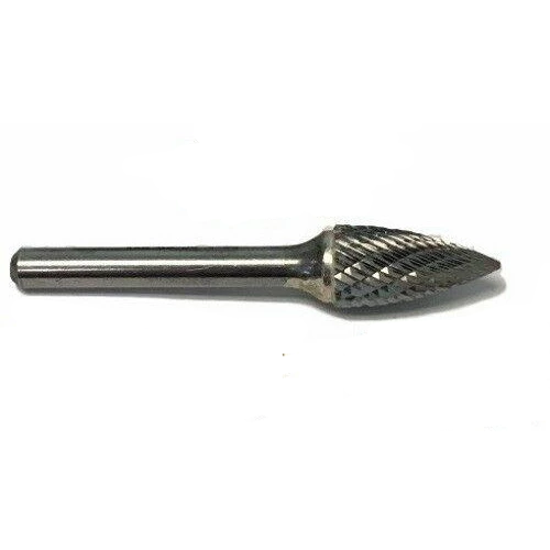 SG-5 Norseman Premium Carbide Burr Pointed Tree Shape Double Cut USA (18799)