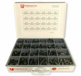 Grade 8 Flange / Frame Bolt & Lock Nut Assortment Kit Black Phos/Oil 420 Pieces - White