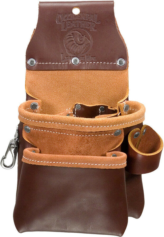 Occidental Leather 6102 9-Pocket Compact All Leather Tool Pouch w/Tool Snap Clip