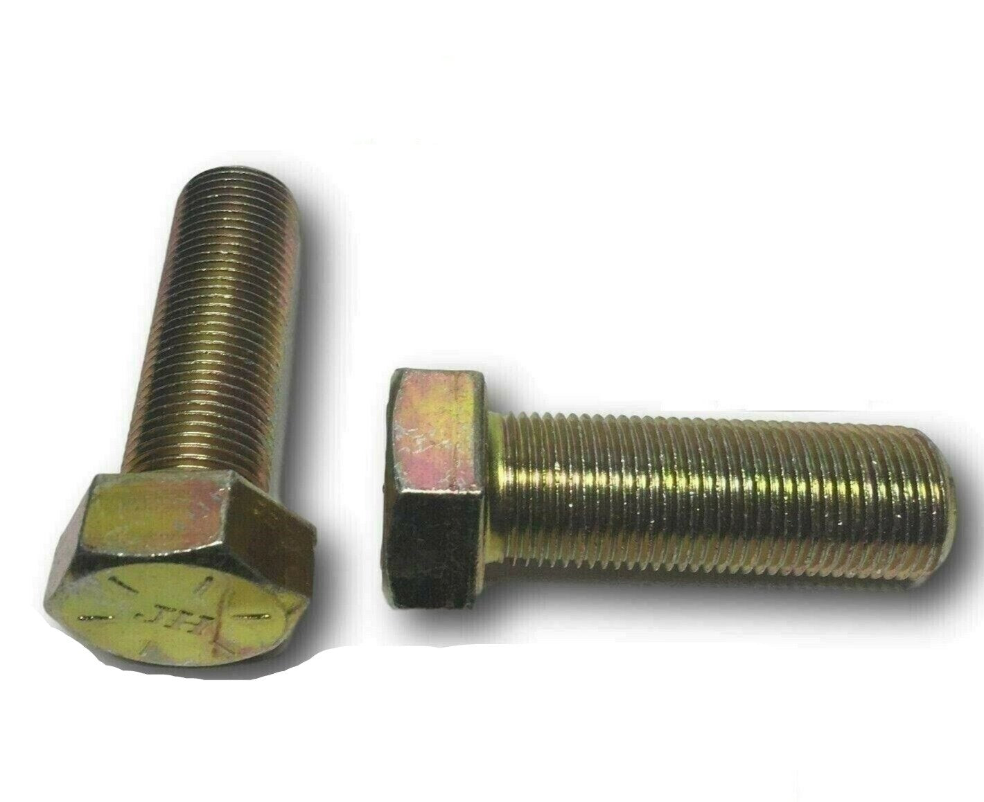 1/4"-28 x 3/4" (FT) Hex Bolt Yellow Zinc Plated Grade 8 Cap Screw Fine Thread