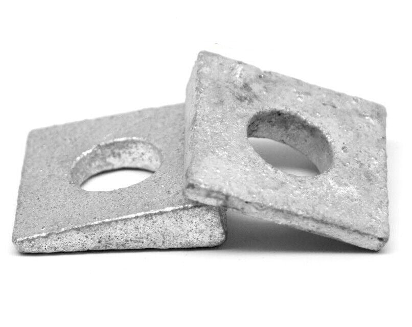 3/8" Beveled Square Washers Black Malleable Steel Steel Wedge Washers Tapered Bevel