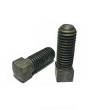 (Qty 25) 1/4-20 x 3/4" Square Head Cup Point Set Screws Plain / Black Hardened