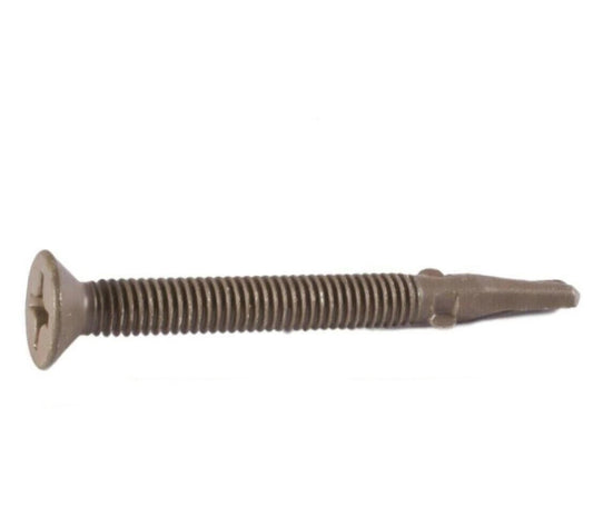 InTERCORP R234W 1/4"-20 x 2-3/4" WAR Self DrillIng Screw Phil. Flat Head
