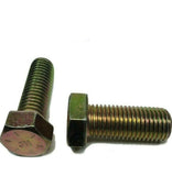 5/16"-18 x 1" (FT) Hex Bolt Yellow Zinc Plated Grade 8 Cap Screw Coarse Thread
