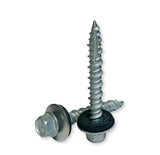 #10 x 3" Hex Rubber Washer Head PoleGripper Roofing Screws Galvanized INTERCORP # PGA1048