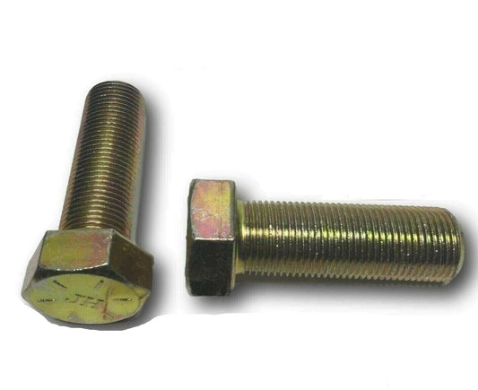 1/4"-28 x 1/2" (FT) Hex Bolt Yellow Zinc Plated Grade 8 Cap Screw Fine Thread