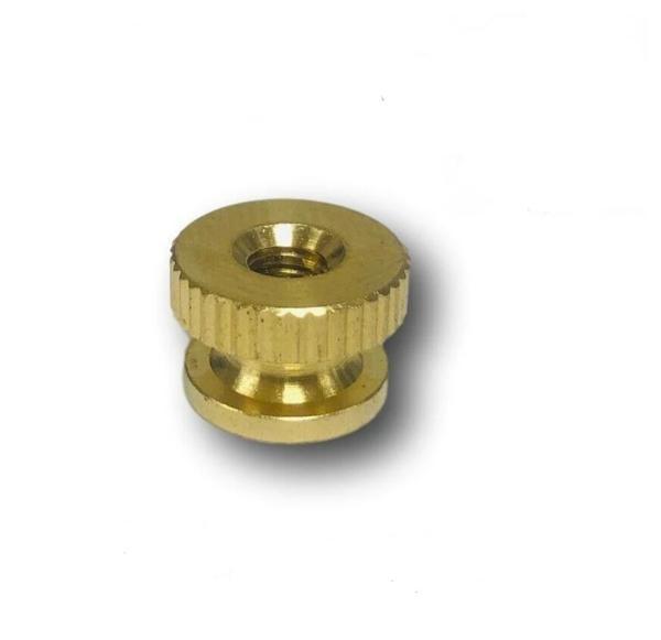 #10-24 Brass Solid Knurled Thumb Nut UNC Decorative
