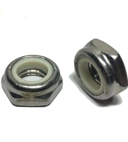 1/4"-20 Hex Jam Nylon Insert Lock nut Nylock StaInless Steel Half Height