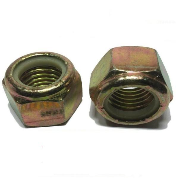 3/4-16 FIne Grade 8 Nylon Insert Lock Nuts Nylock Yellow Zinc Plated