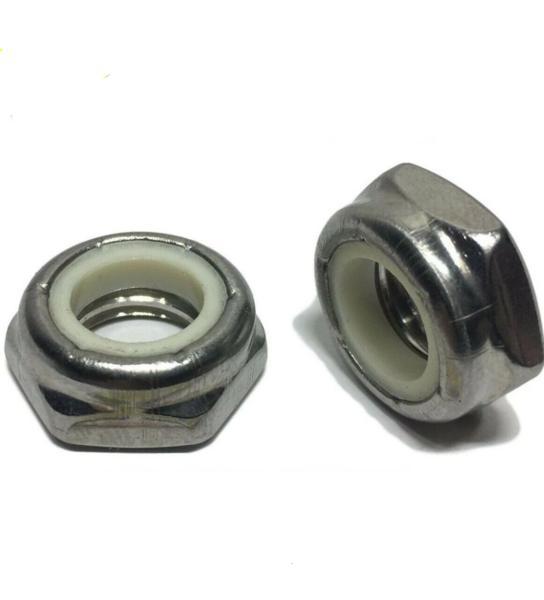 7/16"-20 Hex Jam Nylon Insert Lock nut Nylock StaInless Steel Half Height