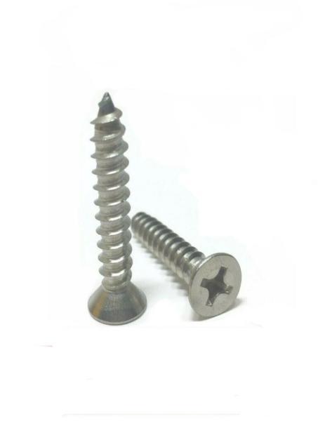 #14 x 2" Sheet Metal Screws StaInless Steel Phillips Flat Head