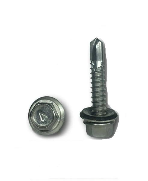 #10 x 2" StaInless Steel RoofIng SidIng Screws Hex Washer Head TEK EPDM