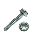 #8 x 1 1/4" Self Drilling Screw Hex Washer Head Zinc Plated