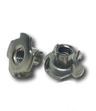 3/8"-16 x 7/16" Long Barrel StaInless Steel T-Nut Tee Nut 4 Prong