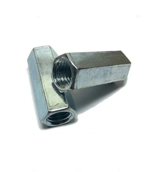 1/2"-13 x W 11/16" x L 1 3/4" Coarse Grade A Hex Rod Coupling Nut Zinc