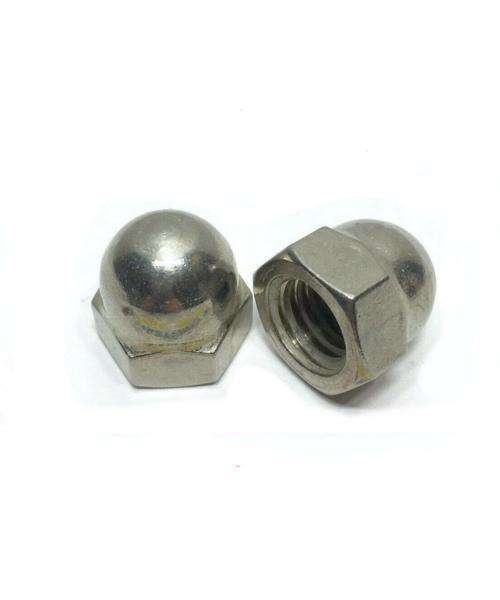 (Qty 25) 1/4-20 Stainless Steel Cap Acorn Hex Nuts UNC Grade 18-8 / 304