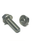 3/8"-16 x 1-1/2" StaInless Steel Hex Cap Serrated Flange Bolt with nuts