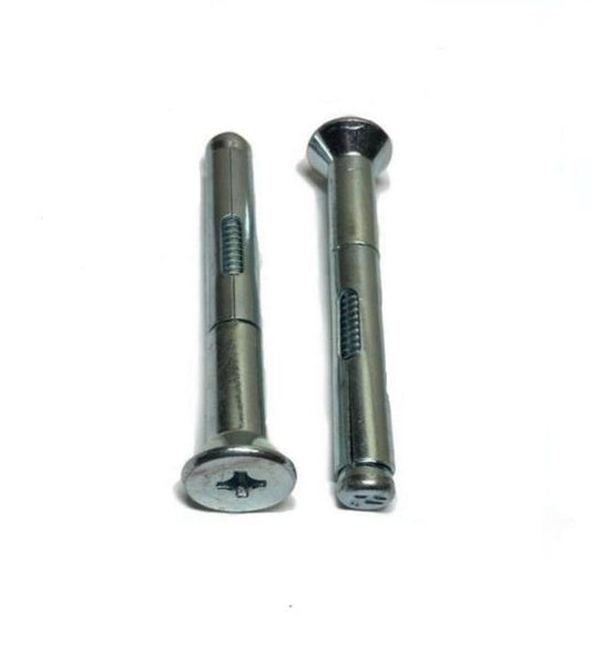 3/8" x 4" Flat Head Phillips Concrete Sleeve Anchors Zinc Plated