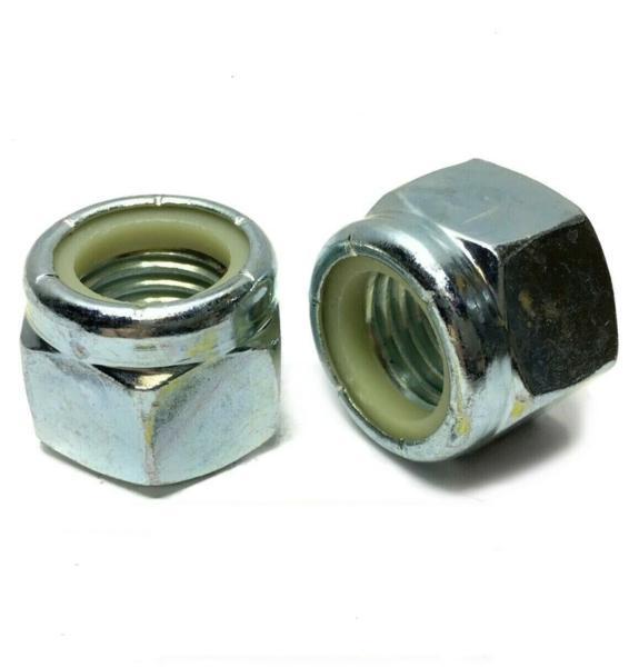 1/4"-20 Nylon Insert Lock Nuts Nylock Zinc Plated
