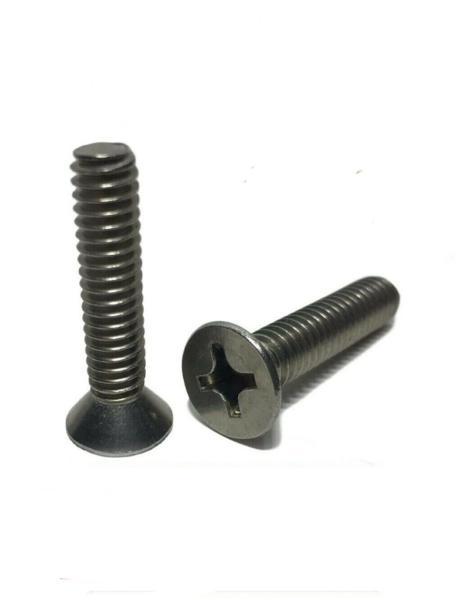 1/4"-20 x 1-1/2" Phillips Flat Head MachIne Screws StaInless Steel