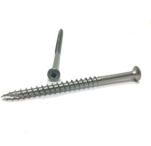 #8 x 3" StaInless Steel Deck Screws Square Drive Wood Type 17