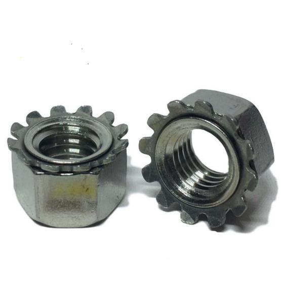 #10-24 Kep Hex Star Lock Nuts StaInless Steel CoarseThread 18-8 / 304