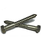 5/16" x 2" Lag Screws Hex Head StaInless Steel 18-8 / 304