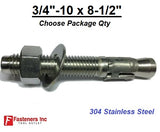 3/4"-10 x 8-1/2" Concrete Wedge Anchor Stainless Steel Grade 304