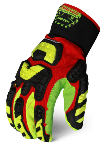 IronClad INDI-CCP Cotton Corded Low Cost Grip Nighttime-VIZ Glove